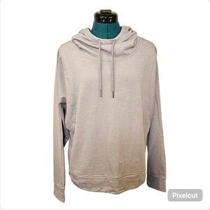 Apana pink cowl hood, polyester rayon blend, knit sweater L US